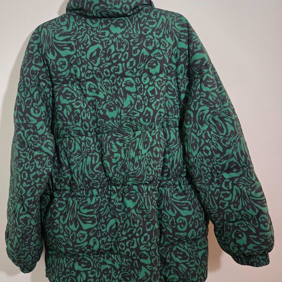 Bimba Y Lola puffer jacket leopard green size M - L - Picture 4 of 4